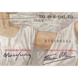 F 26-54 - 19/06/1941 - 100 francs - Sully - Série P.23008 - Etat : TB-