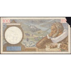 F 26-56 - 31/07/1941 - 100 francs - Sully - Série W.23510 (remplacement) - Etat : B-