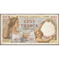 F 26-57 - 04/09/1941 - 100 francs - Sully - Série F.24442 - Etat : TB