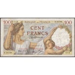 F 26-60 - 06/11/1941 - 100 francs - Sully - Série H.25798 - Etat : TB