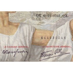 F 26-60 - 06/11/1941 - 100 francs - Sully - Série H.25798 - Etat : TB