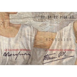 F 26-63 - 18/12/1941 - 100 francs - Sully - Série W.27065 (remplacement) - Etat : TB-