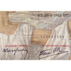 F 26-70 - 23/04/1942 - 100 francs - Sully - Série H.30403 - Etat : TB-