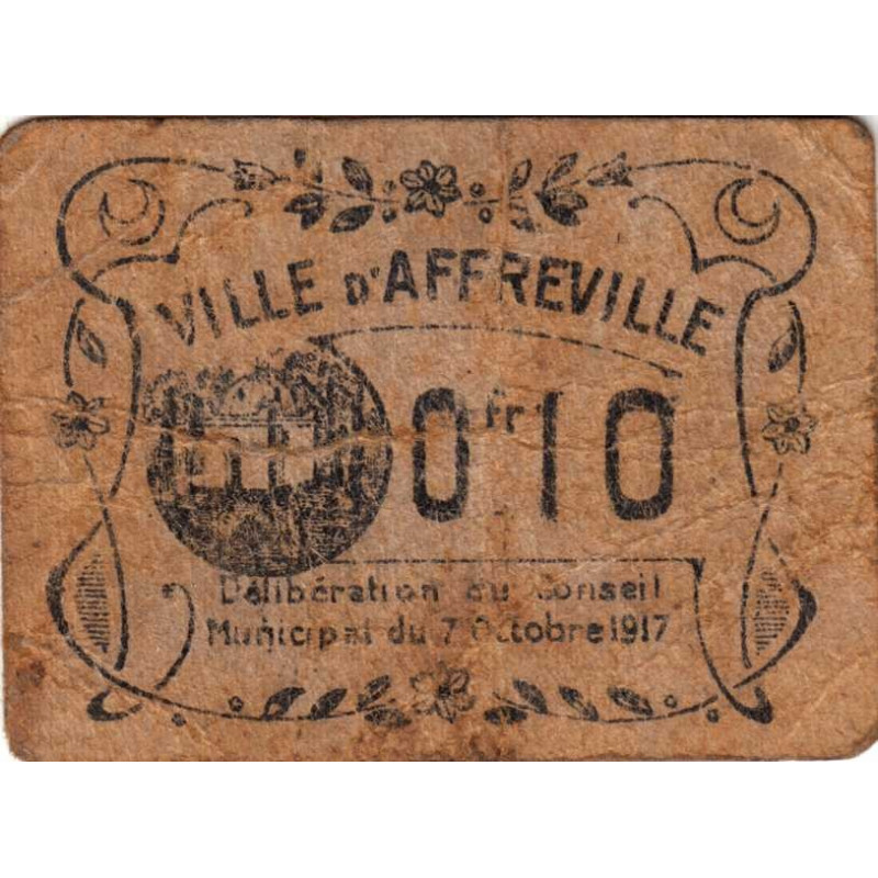 Algérie - Affreville 2 - 0,10 franc - 07/10/1917 - Etat : B+