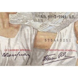 F 26-55 - 10/07/1941 - 100 francs - Sully - Série Q.23018 - Etat : TTB