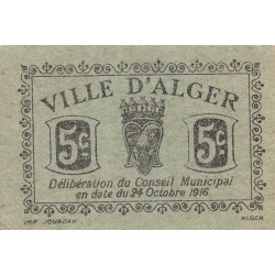 Algérie - Alger 1 - 5 centimes - 24/10/1916 - Etat : SPL