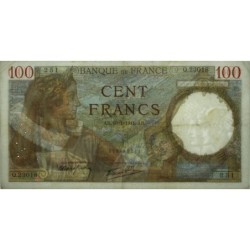 F 26-55 - 10/07/1941 - 100 francs - Sully - Série Q.23018 - Etat : TTB