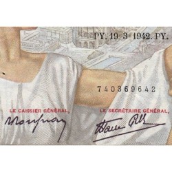 F 26-68 - 19/03/1942 - 100 francs - Sully - Série U.29615 - Etat : TTB+