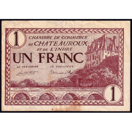 Chateauroux (Indre) - Pirot 46-30 - 1 franc - Série A - 03/02/1922 - Etat : TB-
