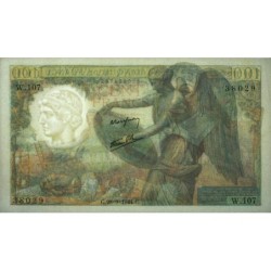 F 27-07 - 28/09/1944 - 100 francs - Descartes - Série W.107 (rempl.) - Etat : SPL+ à pr.NEUF