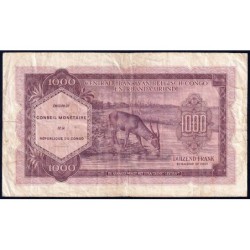 Congo (Kinshasa) - Pick 2a - 1'000 francs - Série CM - 15/02/1962 - Etat : TB-