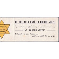 Etats Unis - Tract antisémite - Pick 416a - 1 dollar - Série Y A - 1935 A (1940) - Etat : TTB