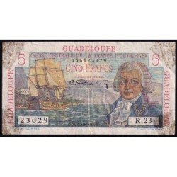 Guadeloupe - Pick 31 - 5 francs - Série R.23 - 1946 - Etat : B-