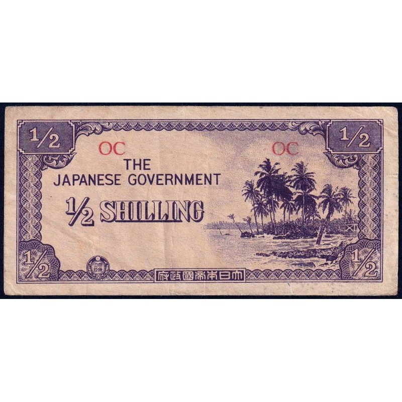 Océanie - Gouvernement Japonais - Pick 1a - 1/2 shilling - Série OC - 1942 - Etat : TB+
