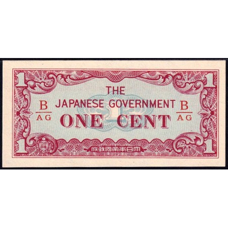 Birmanie - Gouvernement Japonais - Pick 9b - 1 cent - Série B/AG - 1942 - Etat : NEUF