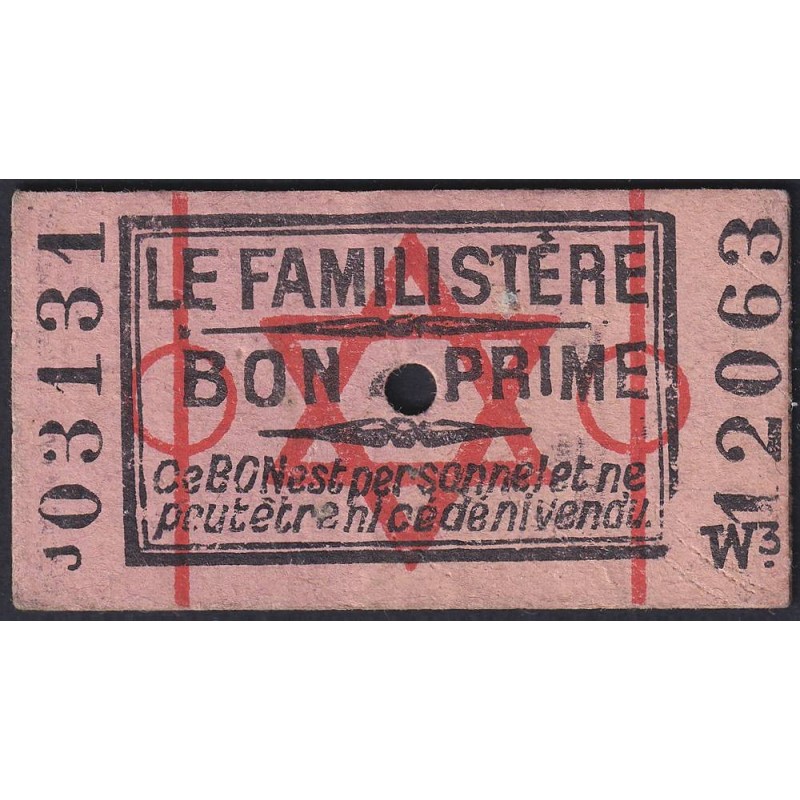51 - Reims - Le Familistère - Bon prime - 1939/1945 - Série W3 J - Etat : SPL