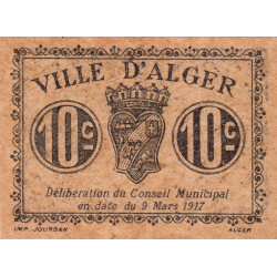 Algérie - Alger 7a - 10 centimes - 09/03/1917 - Etat : SPL