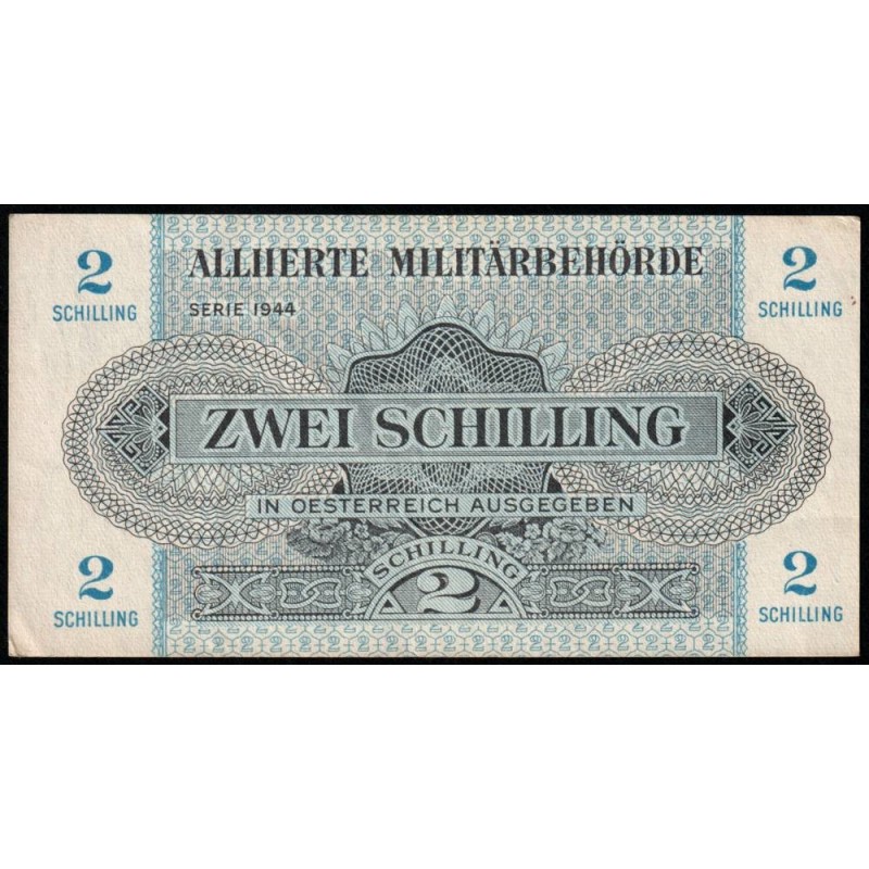 Autriche - Pick 104b - 2 schilling - Série 1944 - Etat : SUP