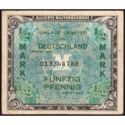 Allemagne - Occupation alliée - Pick 191a - 1/2 mark - 1944 - Etat : TB