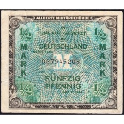 Allemagne - Occupation alliée - Pick 191a - 1/2 mark - 1944 - Etat : TB