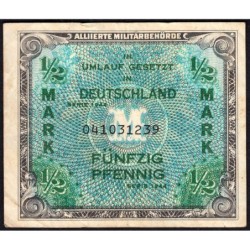Allemagne - Occupation alliée - Pick 191a - 1/2 mark - 1944 - Etat : TB+