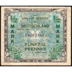 Allemagne - Occupation alliée - Pick 191a - 1/2 mark - 1944 - Etat : TB