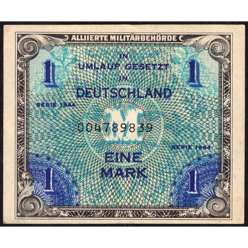 Allemagne - Occupation alliée - Pick 192a - 1 mark - 1944 - Etat : TTB+