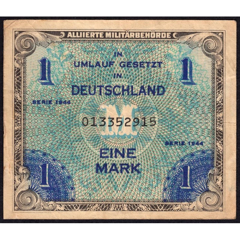 Allemagne - Occupation alliée - Pick 192a - 1 mark - 1944 - Etat : TB+