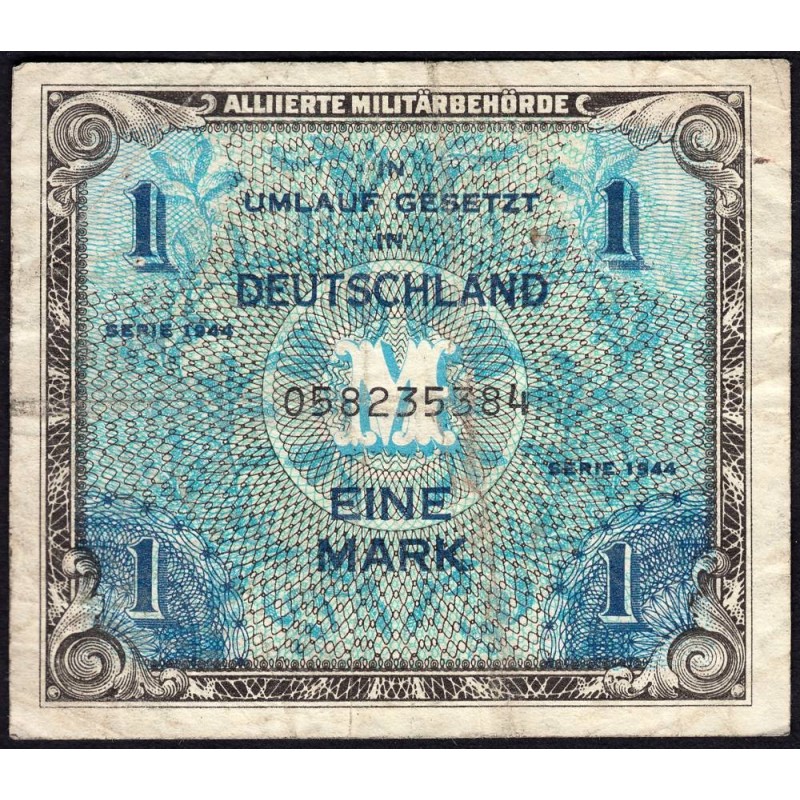 Allemagne - Occupation alliée - Pick 192a - 1 mark - 1944 - Etat : TB