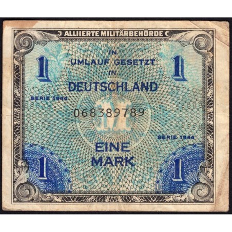 Allemagne - Occupation alliée - Pick 192a - 1 mark - 1944 - Etat : TB-