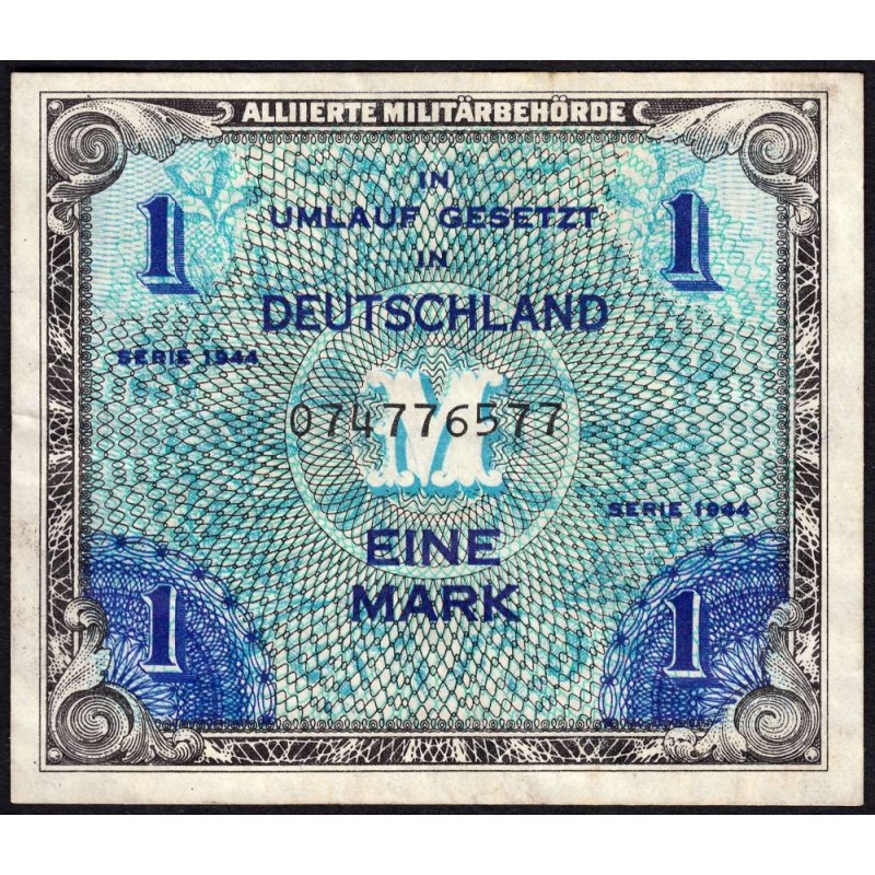 Allemagne - Occupation alliée - Pick 192a - 1 mark - 1944 - Etat : TB+