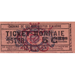 Algérie - Alger 14 - Chemin de fer - 5 centimes -1915/1920 - Etat : pr.NEUF