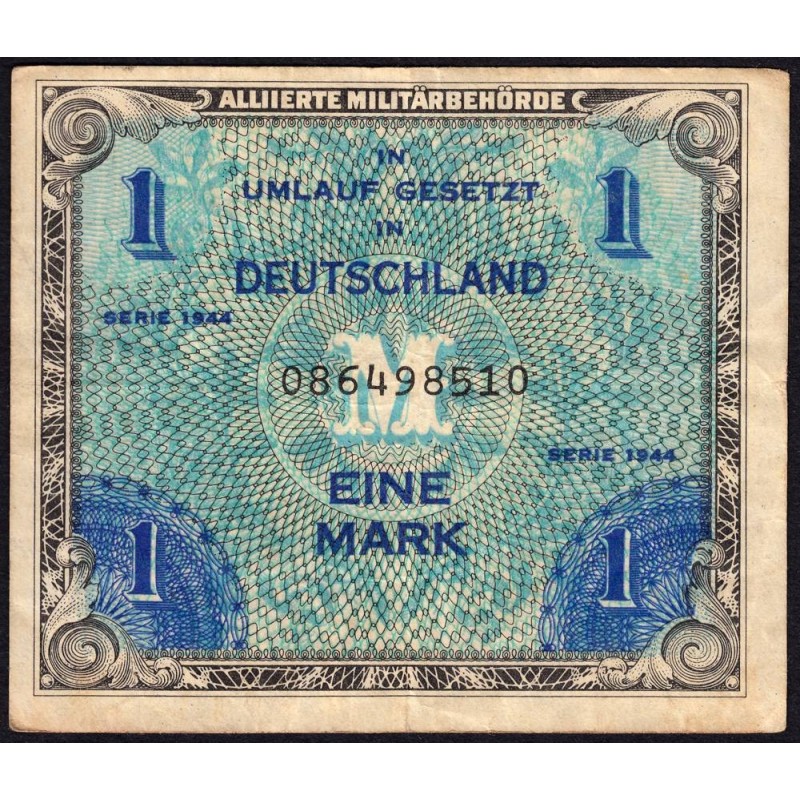 Allemagne - Occupation alliée - Pick 192a - 1 mark - 1944 - Etat : TB+