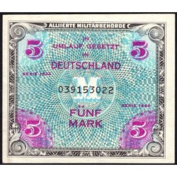Allemagne - Occupation alliée - Pick 193a - 5 mark - 1944 - Etat : SUP+