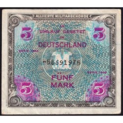 Allemagne - Occupation soviétique - Pick 193d - 5 mark - 1944 - Etat : TTB