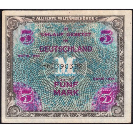 Allemagne - Occupation soviétique - Pick 193d - 5 mark - 1944 - Etat : TTB+