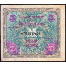 Allemagne - Occupation soviétique - Pick 193d - 5 mark - 1944 - Etat : TB+
