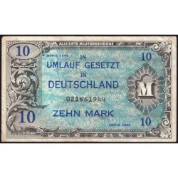 Allemagne - Occupation alliée - Pick 194a - 10 mark - 1944 - Etat : TB+