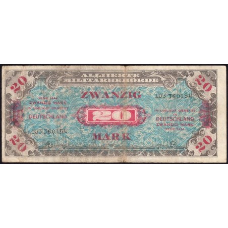 Allemagne - Occupation soviétique - Pick 195b - 20 mark - 1944 - Etat : TTB