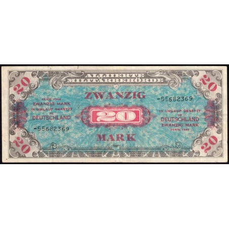 Allemagne - Occupation soviétique - Pick 195d - 20 mark - 1944 - Etat : TB