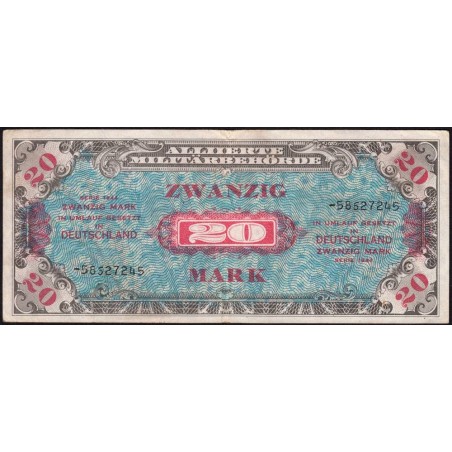 Allemagne - Occupation soviétique - Pick 195d - 20 mark - 1944 - Etat : TTB-