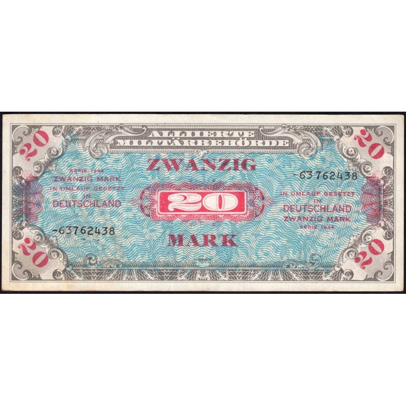 Allemagne - Occupation soviétique - Pick 195d - 20 mark - 1944 - Etat : TTB+