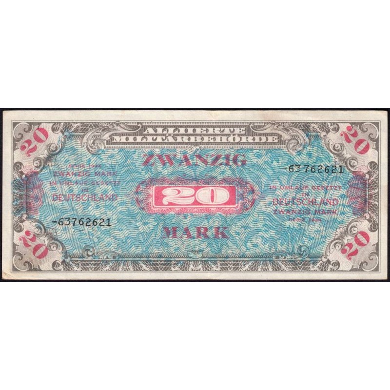 Allemagne - Occupation soviétique - Pick 195d - 20 mark - 1944 - Etat : TTB