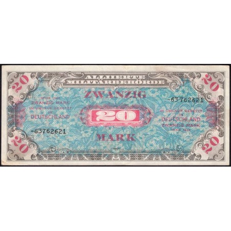 Allemagne - Occupation soviétique - Pick 195d - 20 mark - 1944 - Etat : TTB