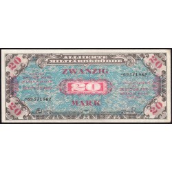 Allemagne - Occupation soviétique - Pick 195d - 20 mark - 1944 - Etat : SUP