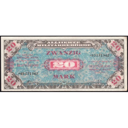 Allemagne - Occupation soviétique - Pick 195d - 20 mark - 1944 - Etat : SUP