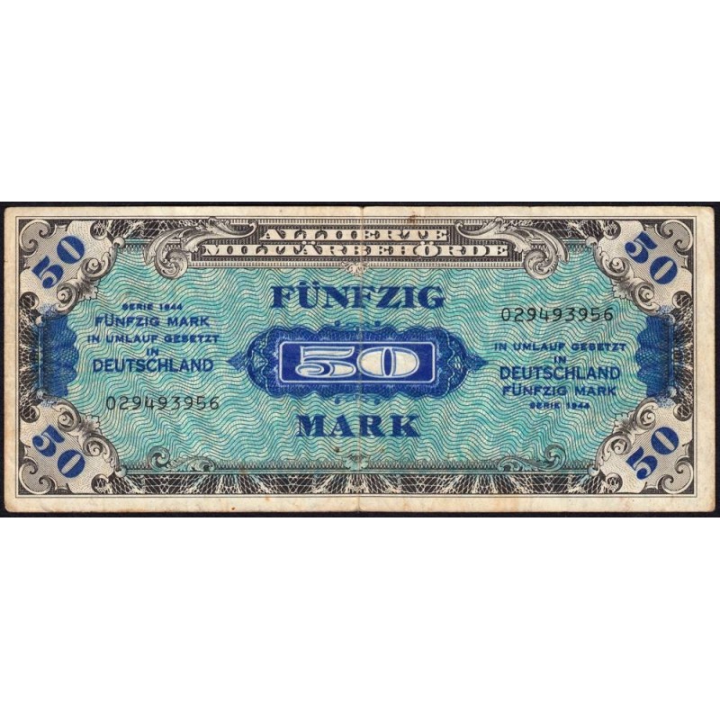 Allemagne - Occupation alliée - Pick 196a - 50 mark - 1944 - Etat : TB