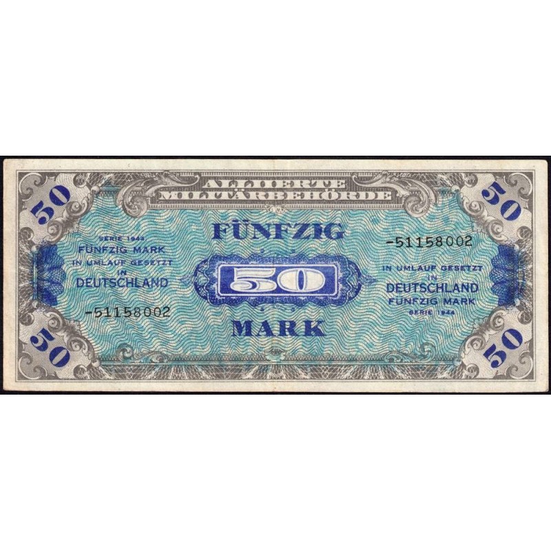 Allemagne - Occupation alliée - Pick 196d - 50 mark - 1944 - Etat : TTB