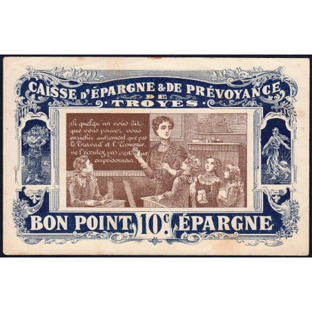 10 - Troyes - Lusigny - Caisse d'Epargne - 10 centimes - 1900 - Etat : TTB+