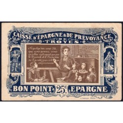 10 - Troyes - Lusigny - Caisse d'Epargne - 25 centimes - 1900 - Etat : TTB+